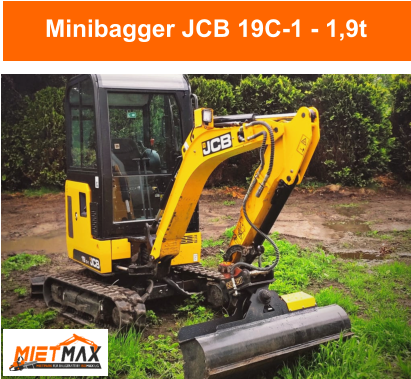 Minibagger JCB 19C-1 - 1,9t